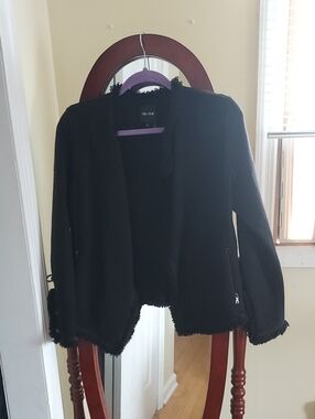 Nic & Zoe Womens Sweater/Jacket Black Sz M